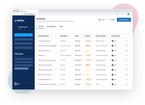 Keep track of multiple projects or teams